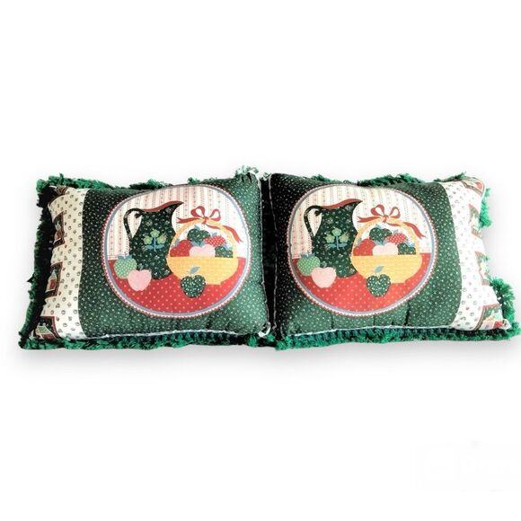 Cozy Country Chic PAIR 18 x 14 Accent Throw Pillows NEW - Picture 1 of 10